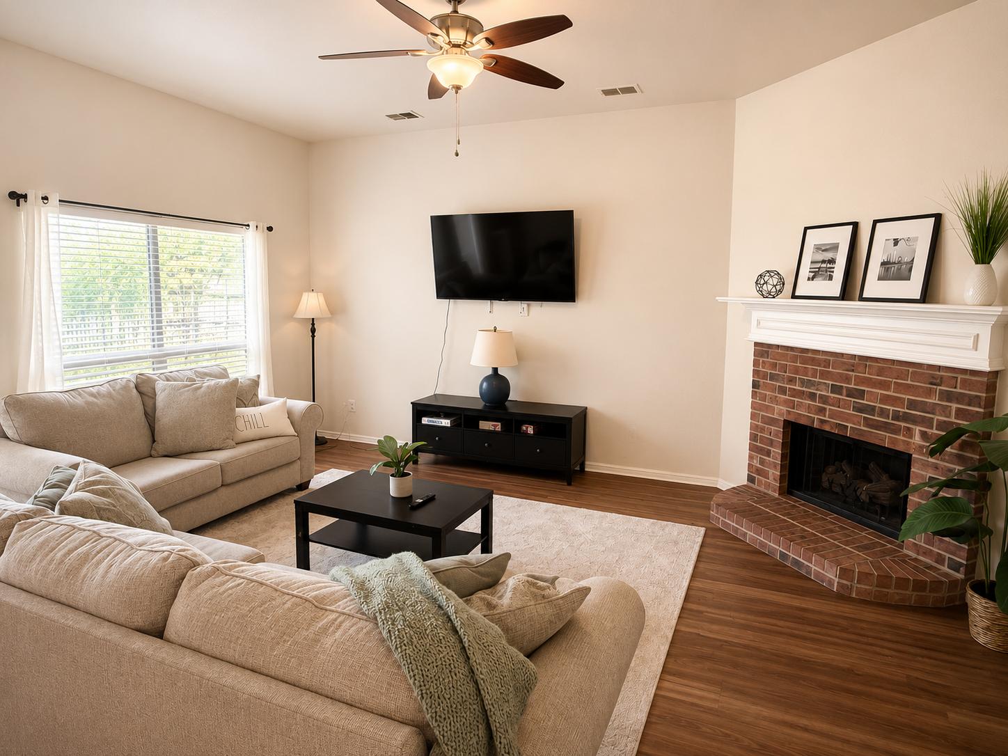 Garland Rentals furnished living room